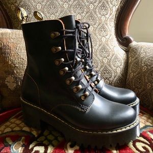 DOC MARTENS LEONA WOMEN'S SMOOTH LEATHER HEELED BOOTS